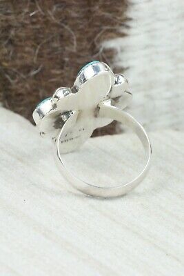 Turquoise & Sterling Silver Ring - Priscilla Reeder - Size 8