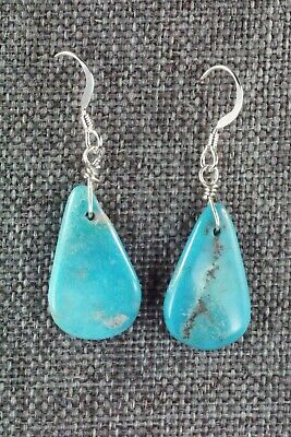 Turquoise & Sterling Silver Earrings - Navajo