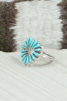 Turquoise & Sterling Silver Ring - Rebecca B. Laate - Size 8.25
