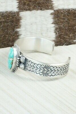 Kingman Turquoise & Sterling Silver Bracelet - Michael Calladitto