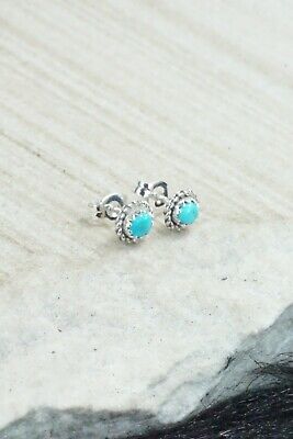 Turquoise & Sterling Silver Earrings - Sylvia Chee