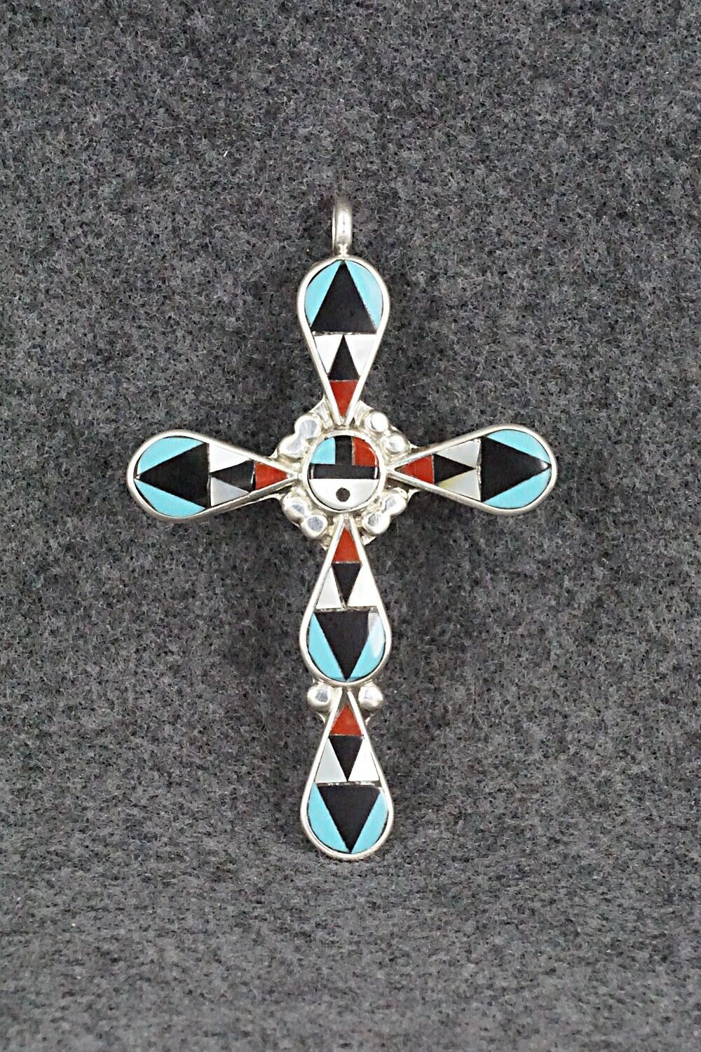 Multi Stone & Sterling Silver Pendant - Florency Lucio