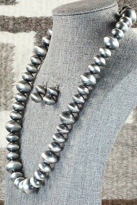 Sterling Silver Navajo Pearl Necklace & Earrings - Preston Haley