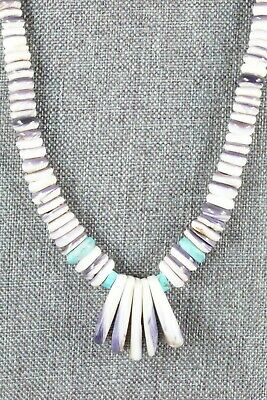 Wampum & Sterling Silver Necklace - Lupe Lovato