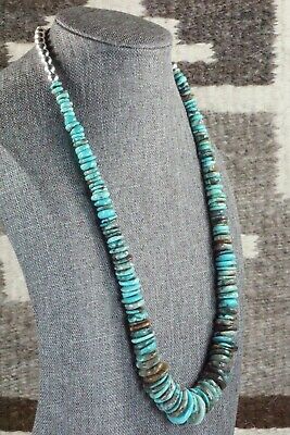Turquoise & Sterling Silver Necklace - Navajo