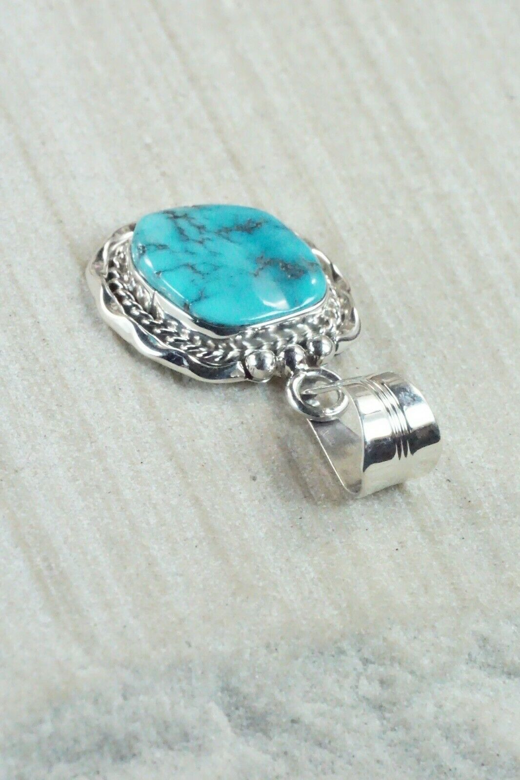 Turquoise & Sterling Silver Pendant - Samuel Yellowhair