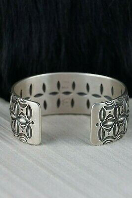 Navajo Sterling Silver Bracelet - Calvin Martinez - High Lonesome Trading