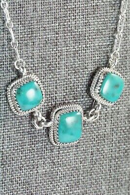 Navajo Turquoise & Sterling Silver Necklace and Earrings Set - Mark Barney