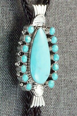 Turquoise & Sterling Silver Bolo Tie - Annette Martinez
