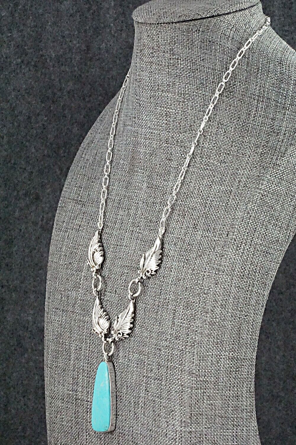 Turquoise & Sterling Silver Necklace - Mark Barney