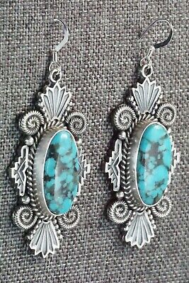 Turquoise & Sterling Silver Earrings - Michael Calladitto