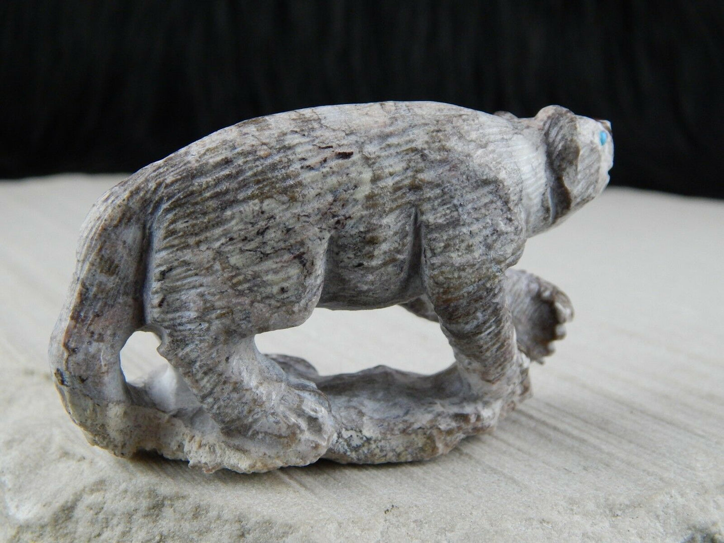 Bear Zuni Fetish Carving - Derrick Kaamasee - High Lonesome Trading