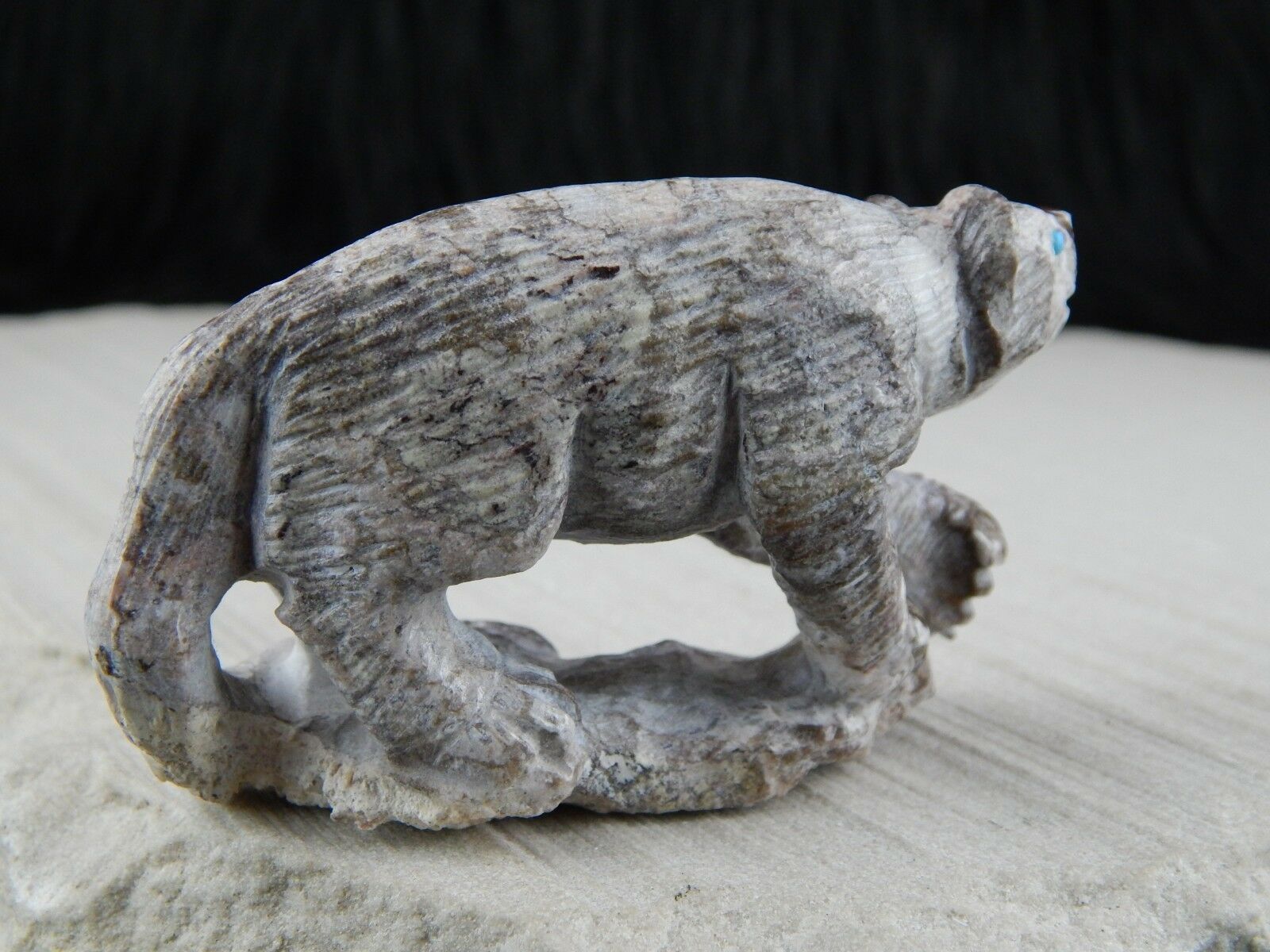 Bear Zuni Fetish Carving - Derrick Kaamasee - High Lonesome Trading