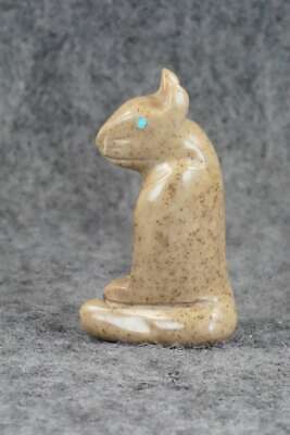 Mountain Lion Zuni Fetish Carving - Gilbert Lonjose