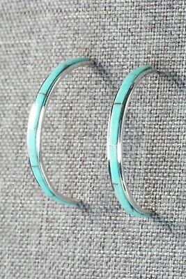 Turquoise & Sterling Silver Earrings - Jamie Johnson - High Lonesome Trading