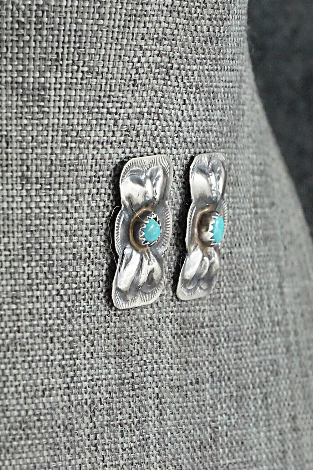 Turquoise & Sterling Silver Earrings - Joan Begay