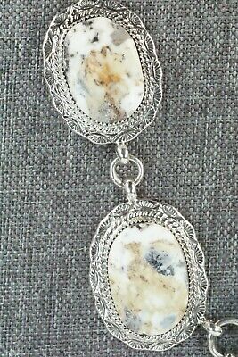 White Buffalo & Sterling Silver Necklace and Earrings - Alvin Joe