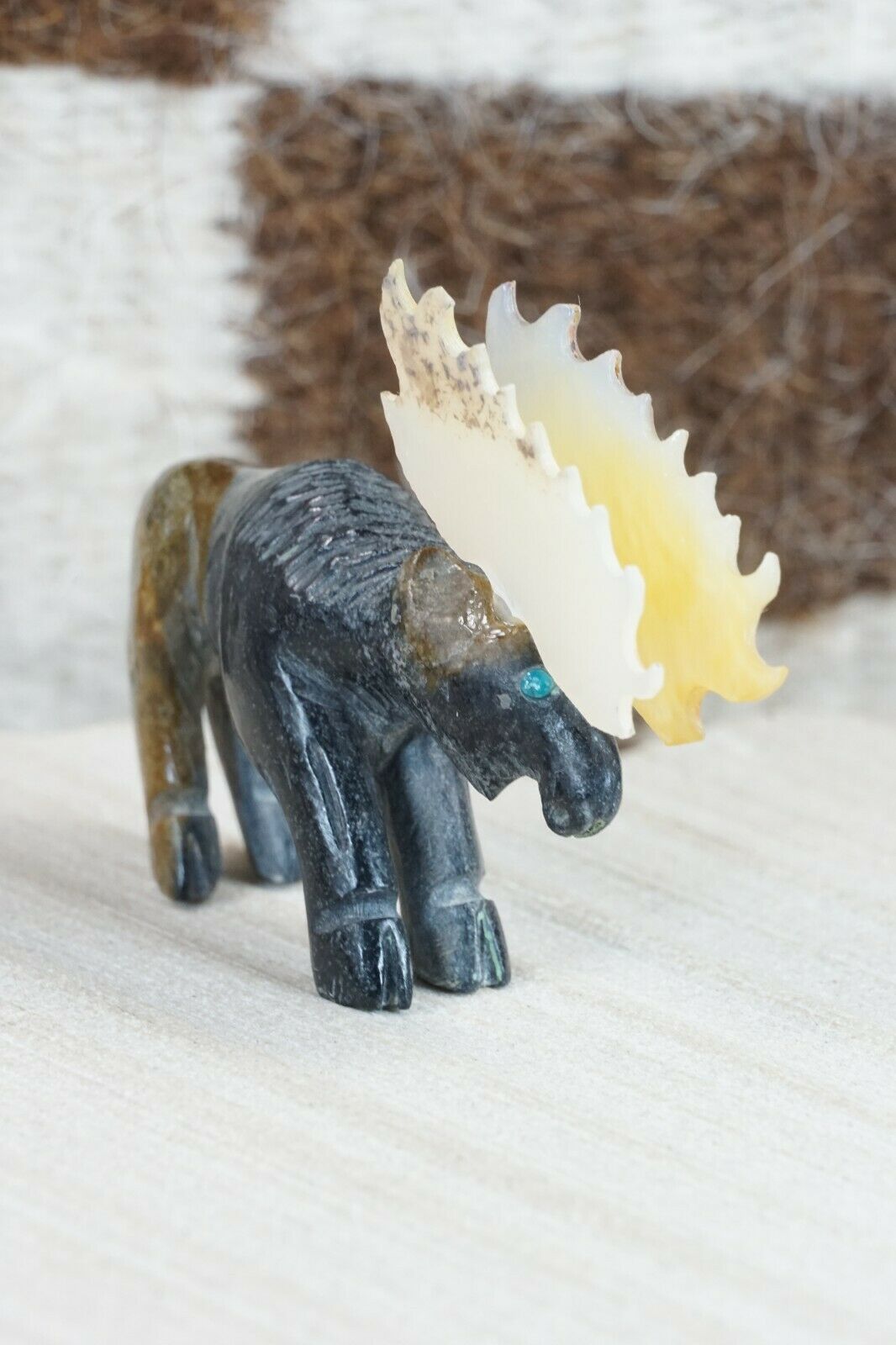 Moose Zuni Fetish Carving - Jonas Hastito