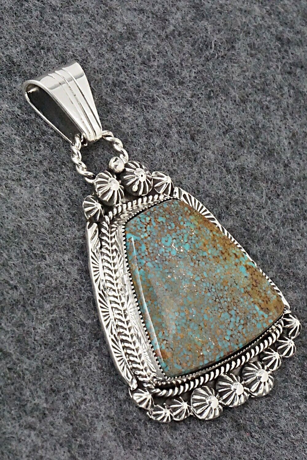 Turquoise & Sterling Silver Pendant - Clarence Long