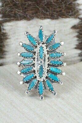 Turquoise & Sterling Silver Ring - Nathaniel Nez - Size 9 - High Lonesome Trading