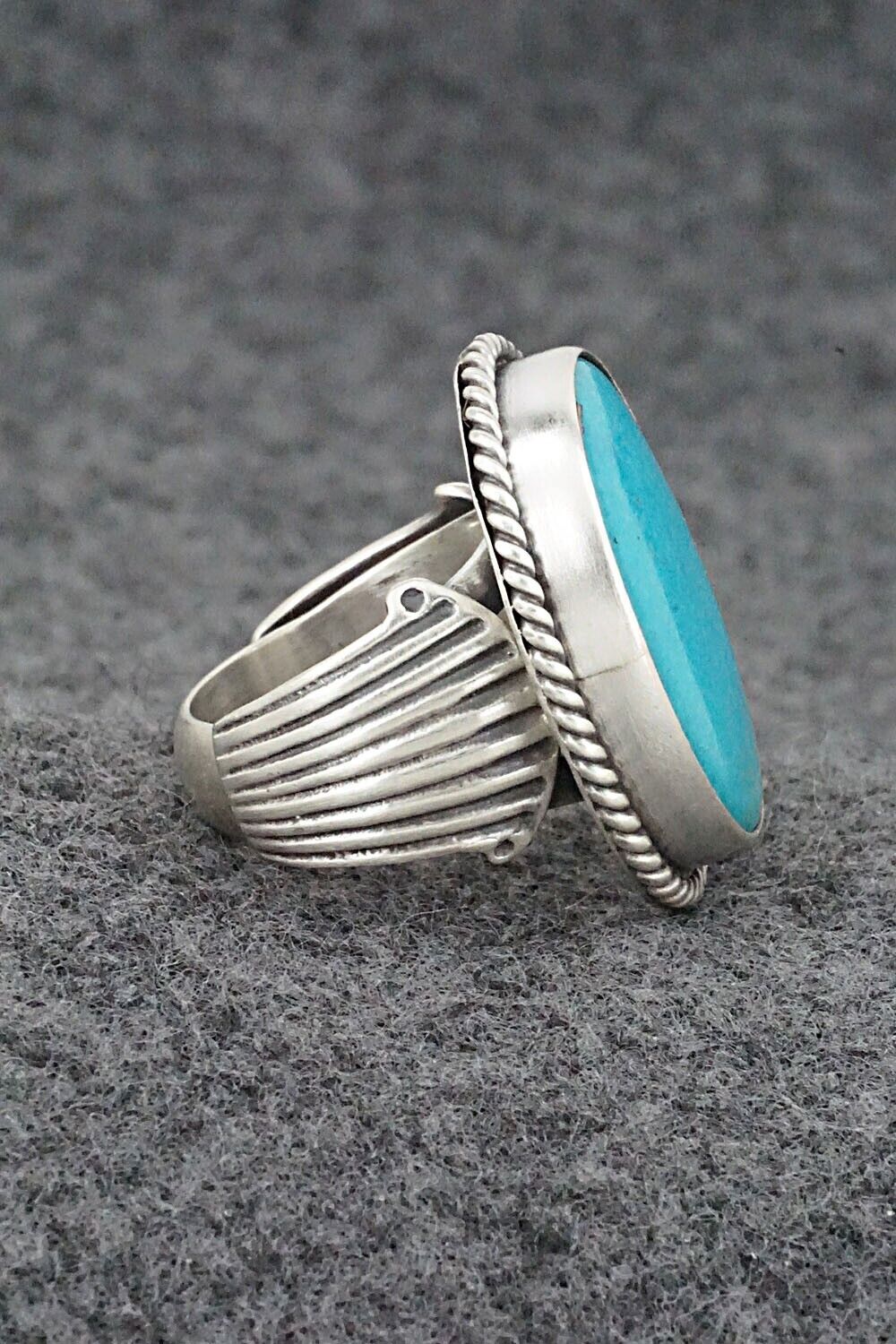 Turquoise & Sterling Silver Ring - Samuel Yellowhair - Size 6