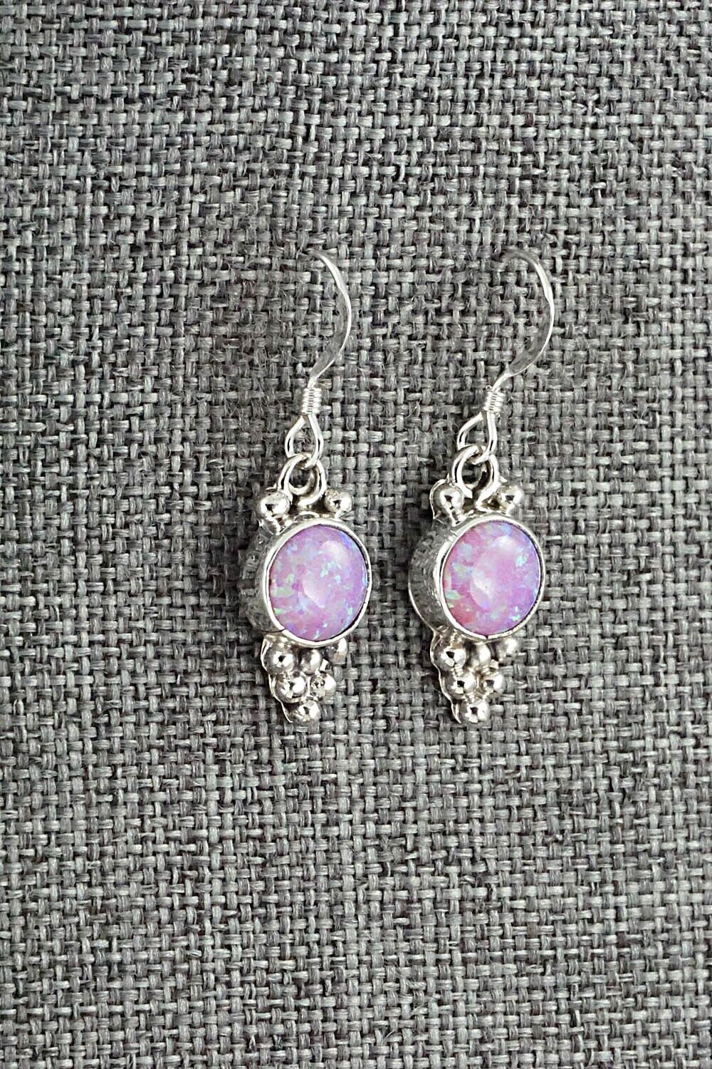 Opalite & Sterling Silver Earrings - Adelarae Yazzie