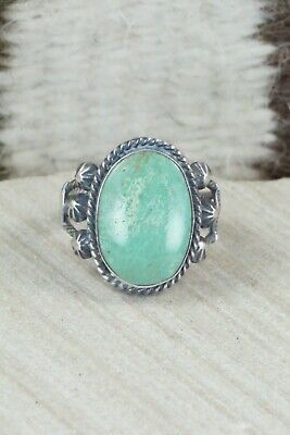 Turquoise & Sterling Silver Ring - Samuel Yellowhair - Size 8.25