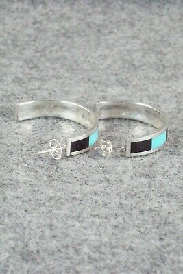 Multi Stone Inlay & Sterling Silver Earrings - Robin Chavez