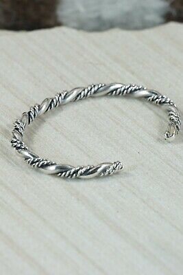 Navajo Sterling Silver Bracelet - Elaine Tahe