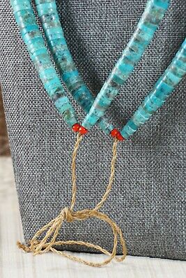 Santo Domingo Traditional Turquoise & Spiny Oyster Necklace - Lupe Lovato - High Lonesome Trading