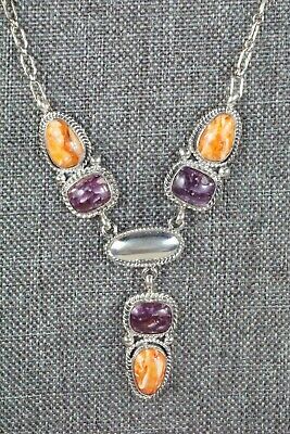 Spiny Oyster & Sterling Silver Necklace - Verley Betone
