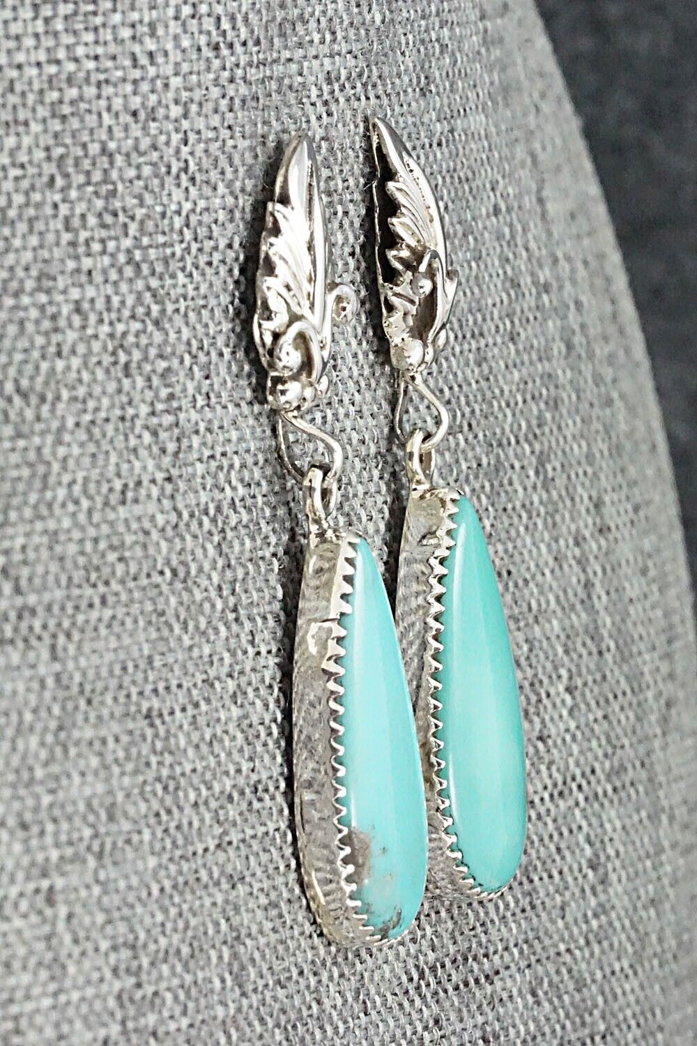 Turquoise & Sterling Silver Earrings - Annie Spencer