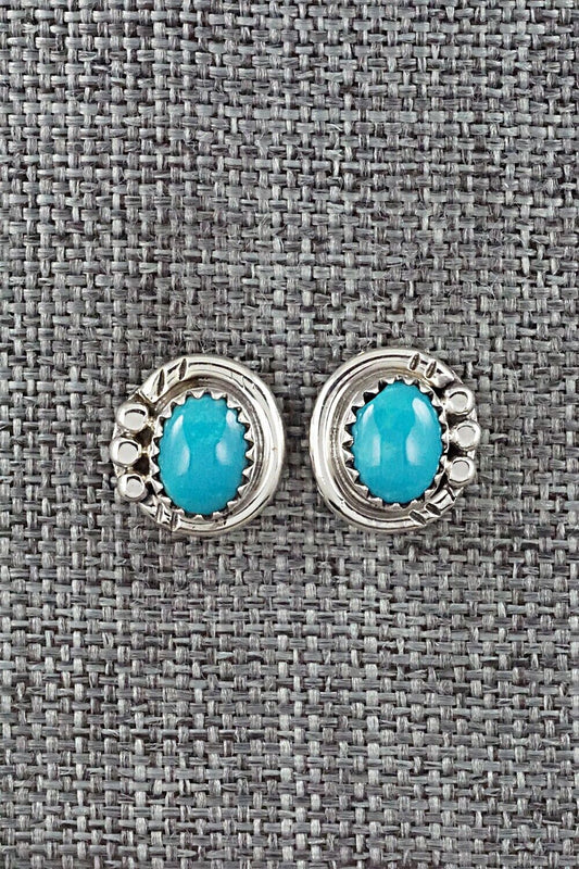 Turquoise & Sterling Silver Earrings - Rita Largo