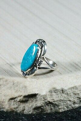 Navajo Turquoise and Sterling Silver Ring - Ray Jack - Size 9.75 - High Lonesome Trading