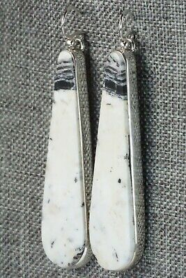 White Buffalo & Sterling Silver Earrings - Diane Wylie