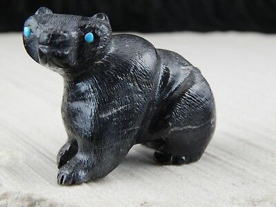 Bear Zuni Fetish  Carving - Dane Malani - High Lonesome Trading