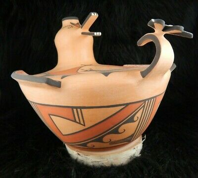 Zuni Duck Pottery - Agnes Peynetsa - Zuni Handmade Pottery - Native American - High Lonesome Trading