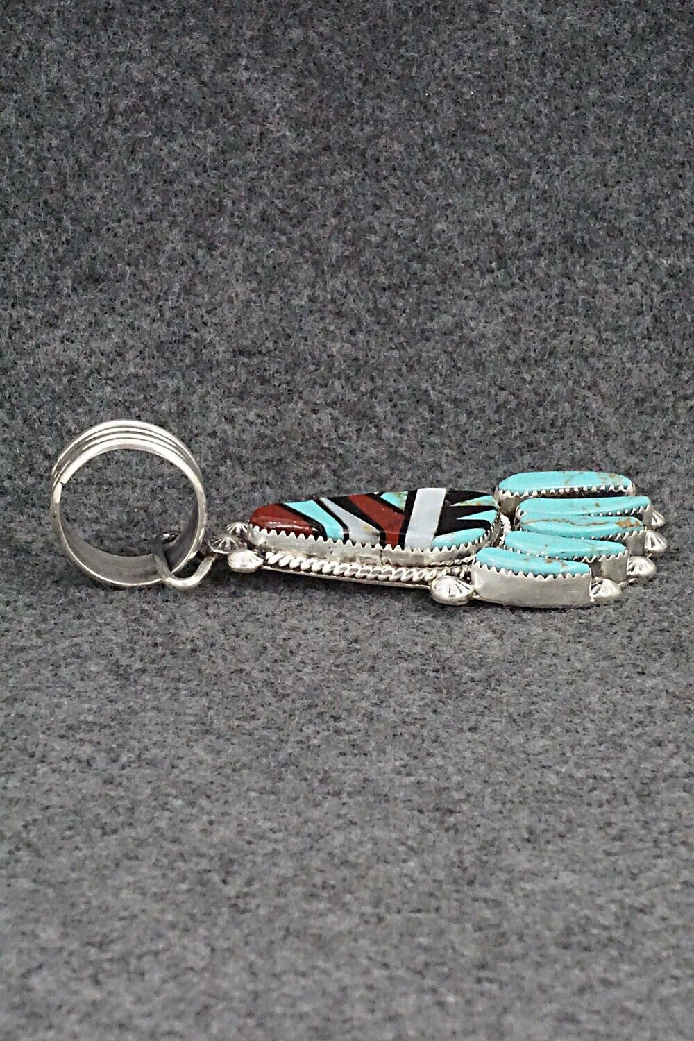 Multi Stone & Sterling Silver Pendant - Ben Livingston