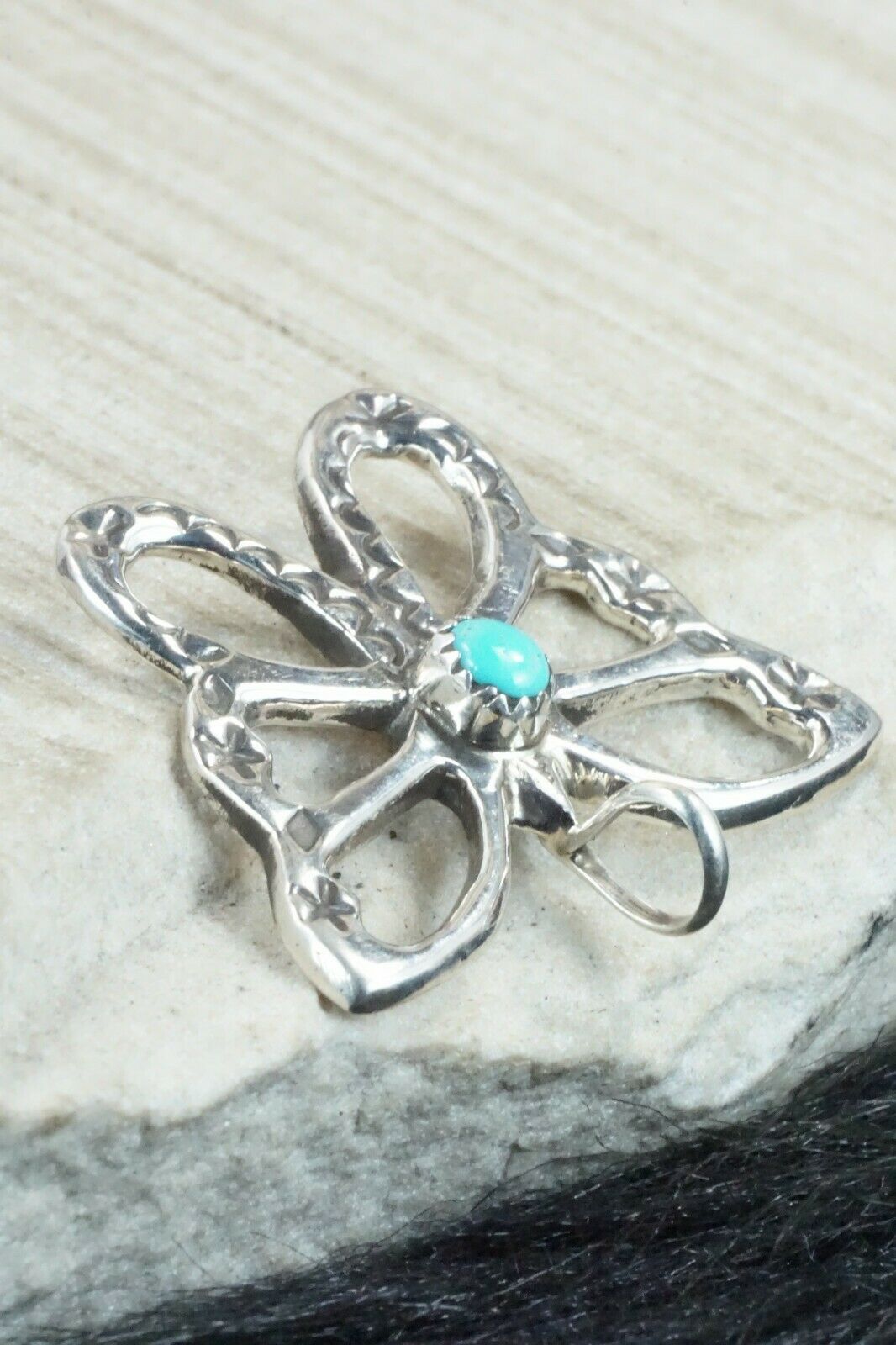 Turquoise & Sterling Silver Pendant - Pauline Nelson