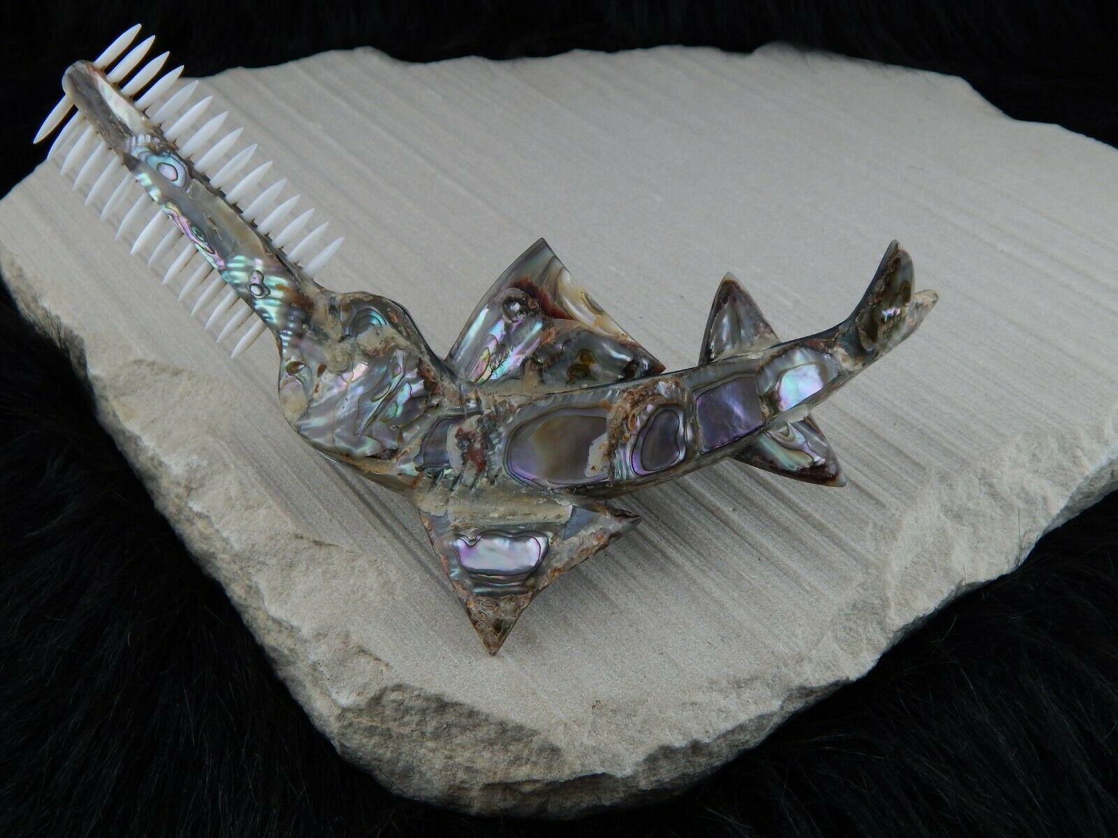 Saw Fish Zuni Fetish Carving - Philbert Beyuka - High Lonesome Trading