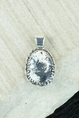 White Buffalo & Sterling Silver Pendant - Alvin Joe