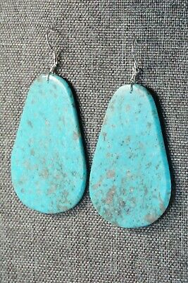 Turquoise & Sterling Silver Earrings - Lupe Lovato - Santo Domingo