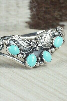 Turquoise & Sterling Silver Bracelet - Roberta Begay