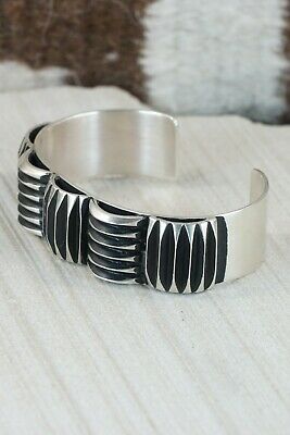 Navajo Sterling Silver Bracelet - Leander Tahe