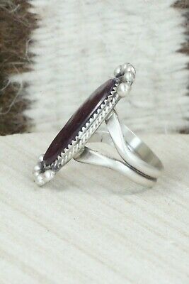 Spiny Oyster & Sterling Silver Ring - Selina Warner - Size 7.5