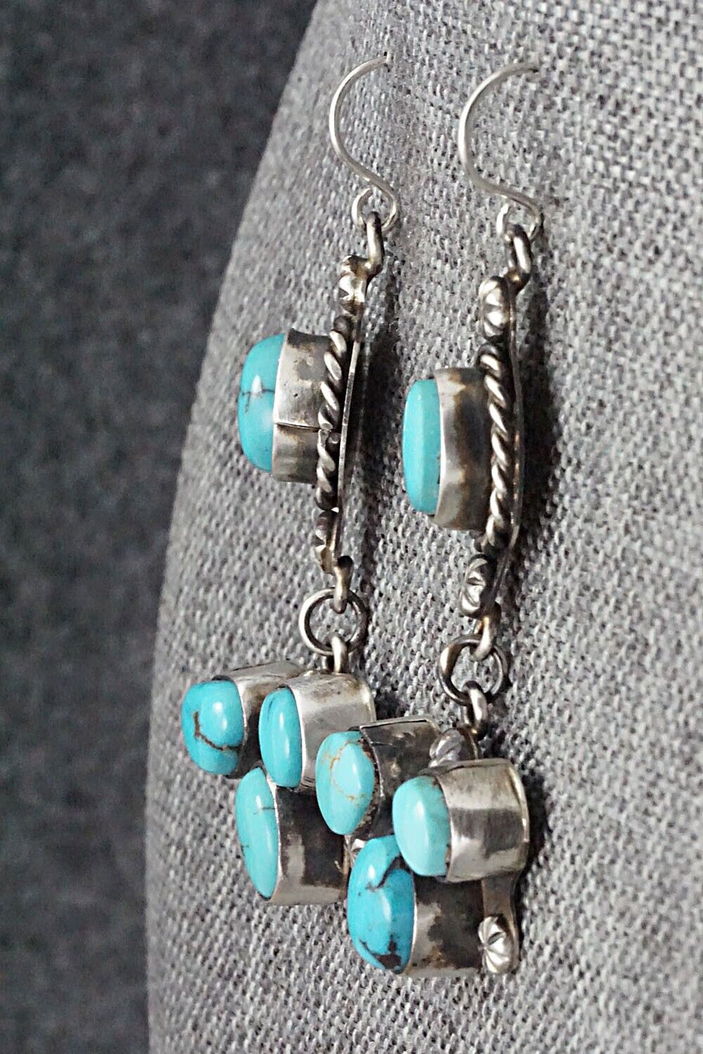 Turquoise & Sterling Silver Earrings - Wilson Dawes