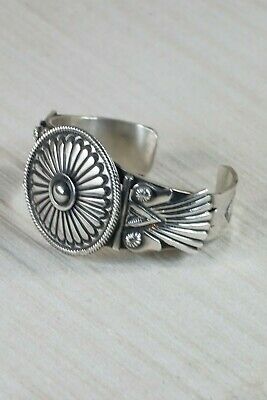 Navajo Sterling Silver Bracelet - Leon Martinez - High Lonesome Trading