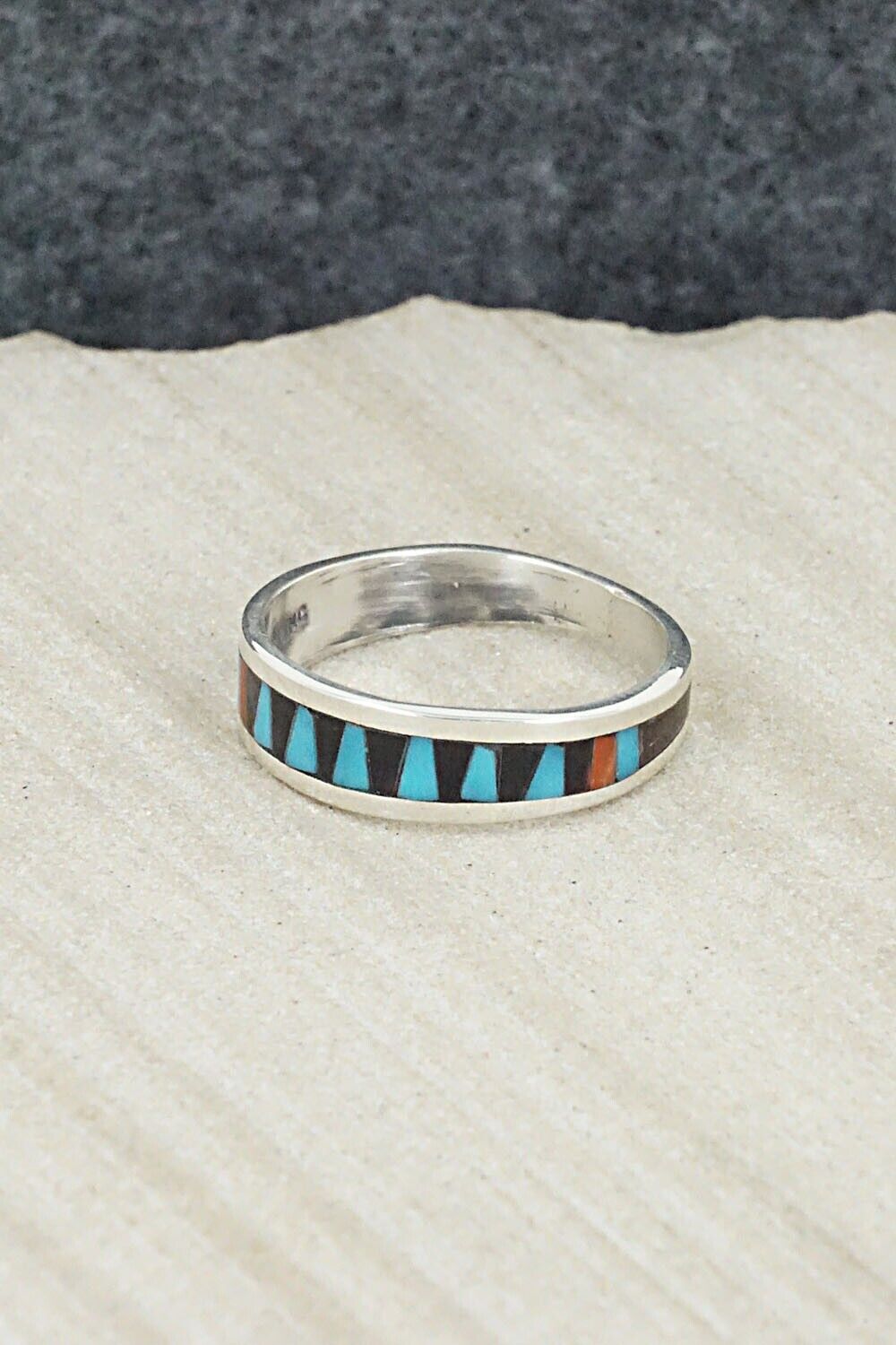 Multi Stone & Sterling Silver Ring - Charlotte Dishta - Size 8