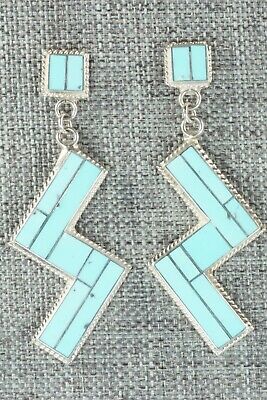 Turquoise & Sterling Silver Earrings - Richard Begay
