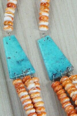 Spiny Oyster & Turquoise Necklace - Lupe Lovato